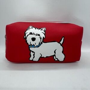 Marc Tetro Red Westie Cosmetic / Toiletry Bag – EUC
